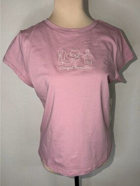 Dirtee Laundry Women’s Cowgirl Graphic Tee in Dusty Mauve Size M
